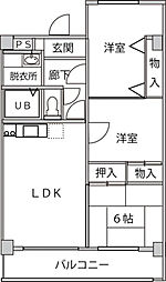フローラ・アイン 3LDKの間取図画像