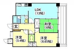 アーバンビュー倉敷 3LDKの間取図画像