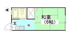 エトワールコーポ 1Kの間取図画像