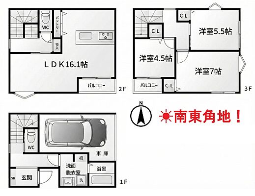 間取り 生野区巽東２丁目　中古一戸建 東南角地