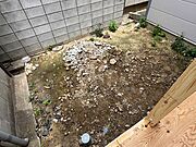 裏側のお庭スペースです。　現地（5月31日）撮影