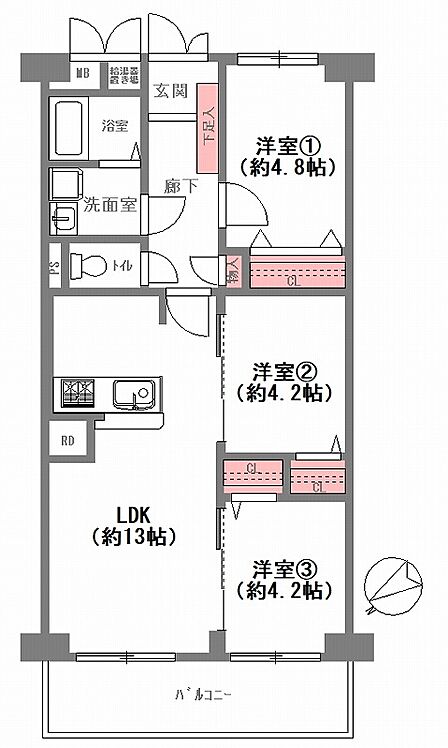 水回り全て新調でクロス張替等のフルリフォーム済みで、室内新築みたいにピッカピカです。11階部分の北西向きバルコニーにつき、陽当り・通風・眺望大変良好です。