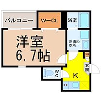 セレッサ八田  ｜ 愛知県名古屋市中川区野田１丁目36（賃貸アパート1K・2階・23.52㎡） その2