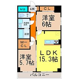 間取図画像 2LDK