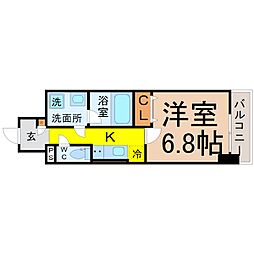 ルディアマン 1Kの間取図画像