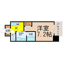 プレサンス丸の内レジデンス2 1Kの間取図画像