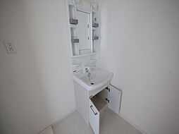 脱衣所　独立洗面台（シャンプードレッサー付）収納スペース有