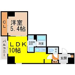 ミリオレビータ金山 1LDKの間取図画像