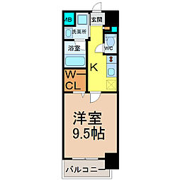 パティオ・エスペランサ 1Kの間取図画像
