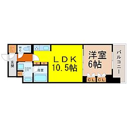 ラフィシア上前津 1LDKの間取図画像