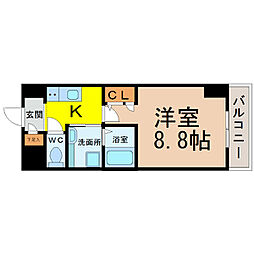 STERN23 1Kの間取図画像