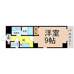 Studioナディア 1Kの間取図画像