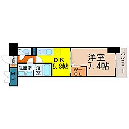 GRANPARKTOWER 1DKの間取図画像