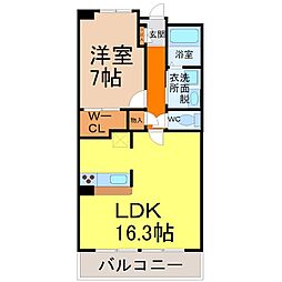 グラン・アベニュー名駅南 1LDKの間取図画像