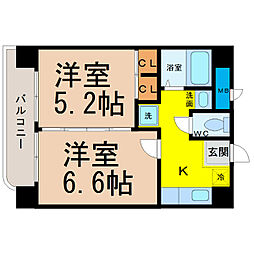 グランルミエール 2Kの間取図画像