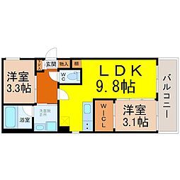ルミエール メゾン 2LDKの間取図画像