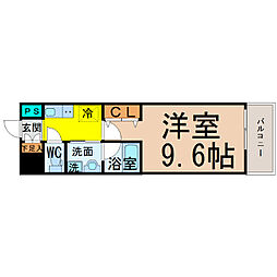ArtizA上前津 1Kの間取図画像