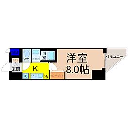 エステムコート名古屋グランツ 1Kの間取図画像