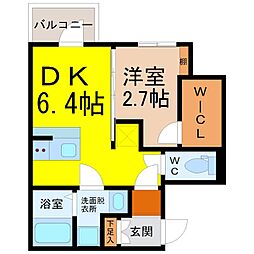 エスリードレジデンス東別院マークス 1DKの間取図画像