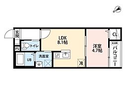 EmbellirTrois 1LDKの間取図画像