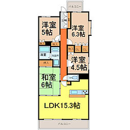 レジディア泉 3SLDKの間取図画像