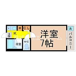 セレス日野 1Kの間取図画像