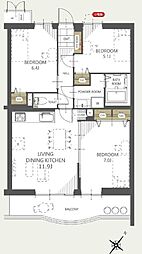 ファミリエール古河 3LDKの間取図画像