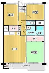 取手中央タウンF 3LDKの間取図画像