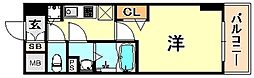 プレサンスみなと元町駅前 1Kの間取図画像
