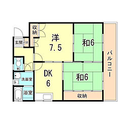 観音山ハイツ西棟 1階/101