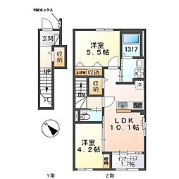 間取図画像 2LDK