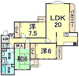間取図画像 3LDK