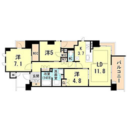 間取図画像 3LDK