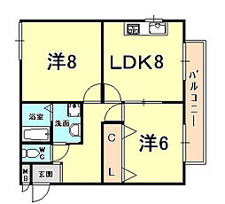 間取図画像 2LDK