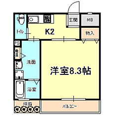 カーサ岡本2丁目 2階/202