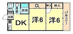間取図画像 2DK