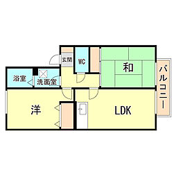 マドレミホ 2LDKの間取図画像