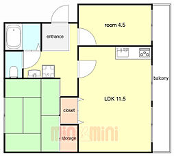 間取図画像 2LDK