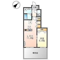 Maison YURI 1LDKの間取図画像