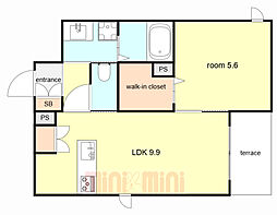 間取図画像 1LDK