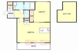 間取図画像 1LDK
