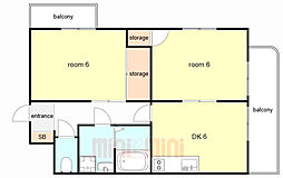 間取図画像 2LDK