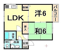 カルムモンルポ1 2LDKの間取図画像