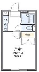 レオパレスツツミ28 1Kの間取図画像