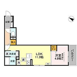 間取図画像 1LDK
