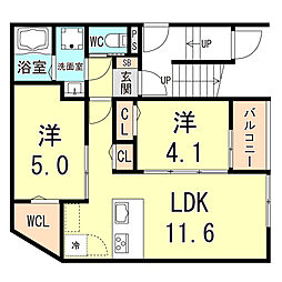間取図画像 2LDK