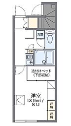 レオパレスmerely 1Kの間取図画像
