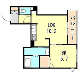 間取図画像 1LDK