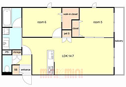 間取図画像 2LDK