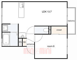 ハイツマスモトＡ・Ｂ・Ｃ棟 2階